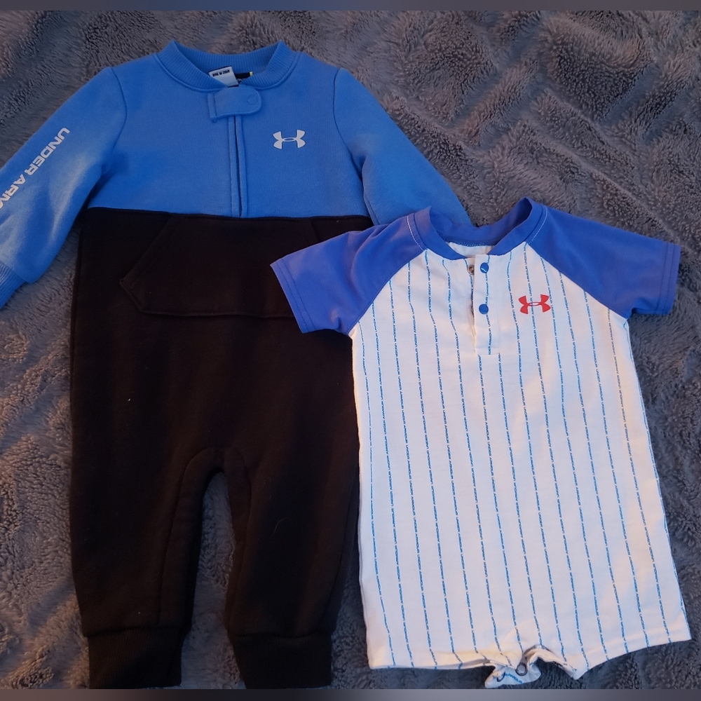 2 Under Armour baby jump suits size 3-6 Months